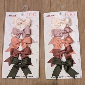 Kids Bow Set - Cream, Pink, Green